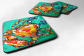 Crab Foam Coasters Set of 4 Cup Coasters for Indoor Outdoor, Tabletop Protection, Anti Slip, Mouse pad Material