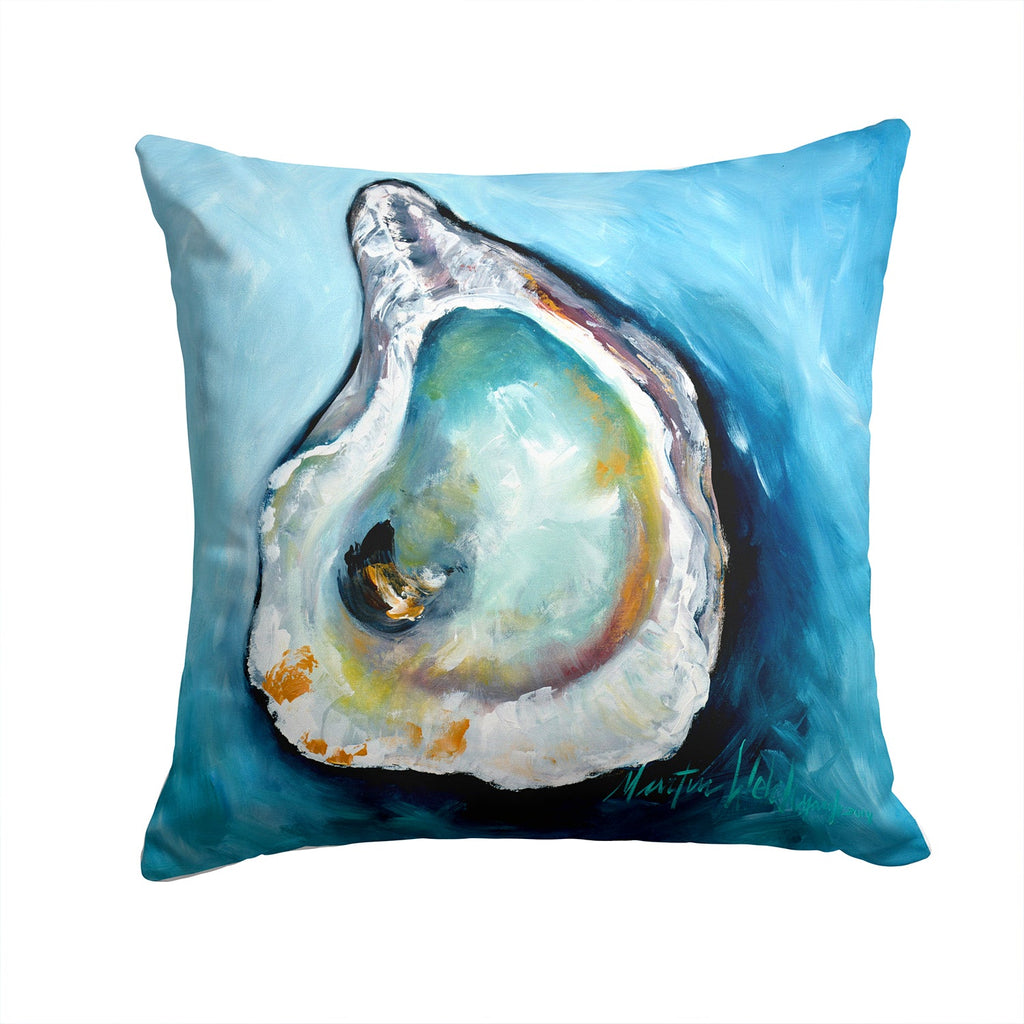 Oyster Decorative Throw Pillow 14x14 Indoor Outdoor Accent Cushion, Fabric Cover with Insert for Sofa, Bed, Porch & Living Room