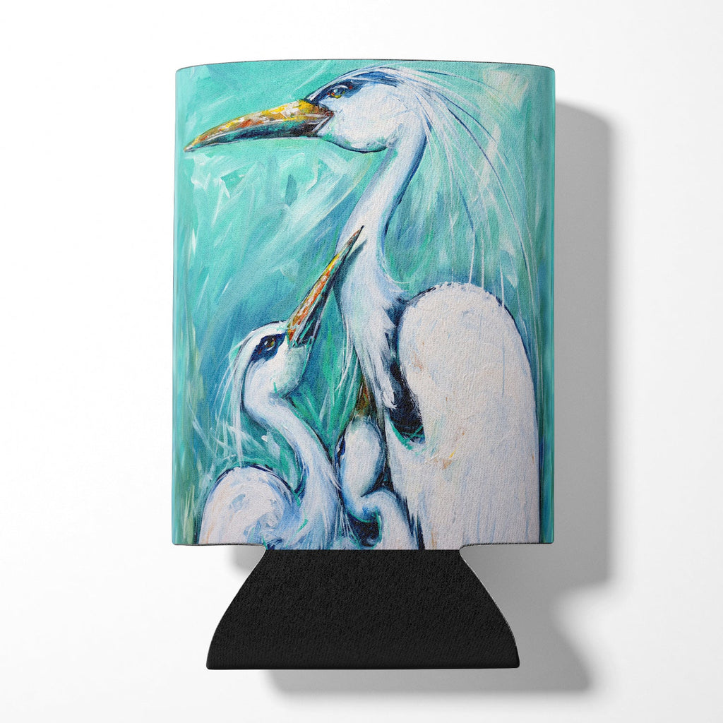Mother's Love Egret Can or Bottle Hugger Cooler Sleeve for Standard 12 oz Cans, Insulated Foam Beer & Soda Can Hugger Reusable