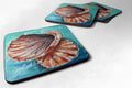 Shells not in a row Foam Coasters Set of 4 Cup Coasters for Indoor Outdoor, Tabletop Protection, Anti Slip, Mouse pad Material