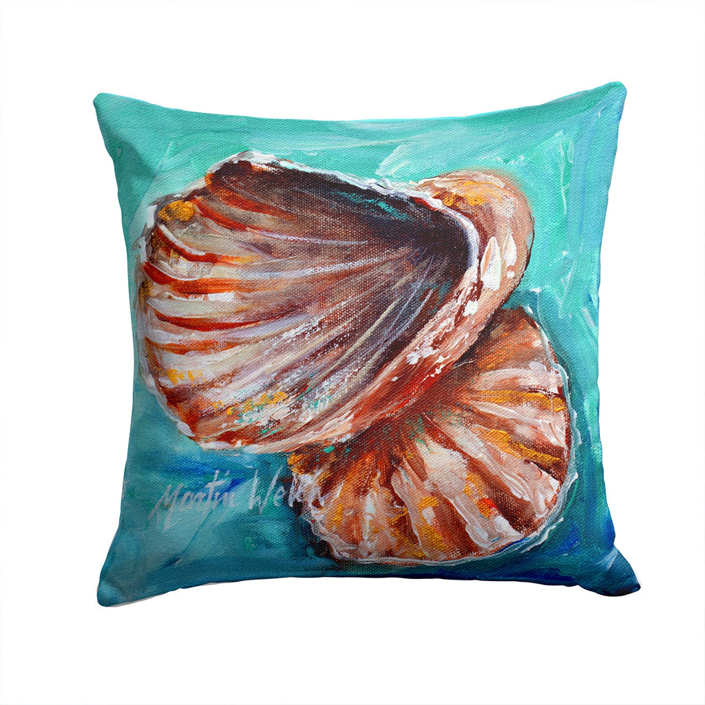 Shells not in a row Decorative Throw Pillow 14x14 Indoor Outdoor Accent Cushion, Fabric Cover with Insert for Sofa, Bed, Porch & Living Room