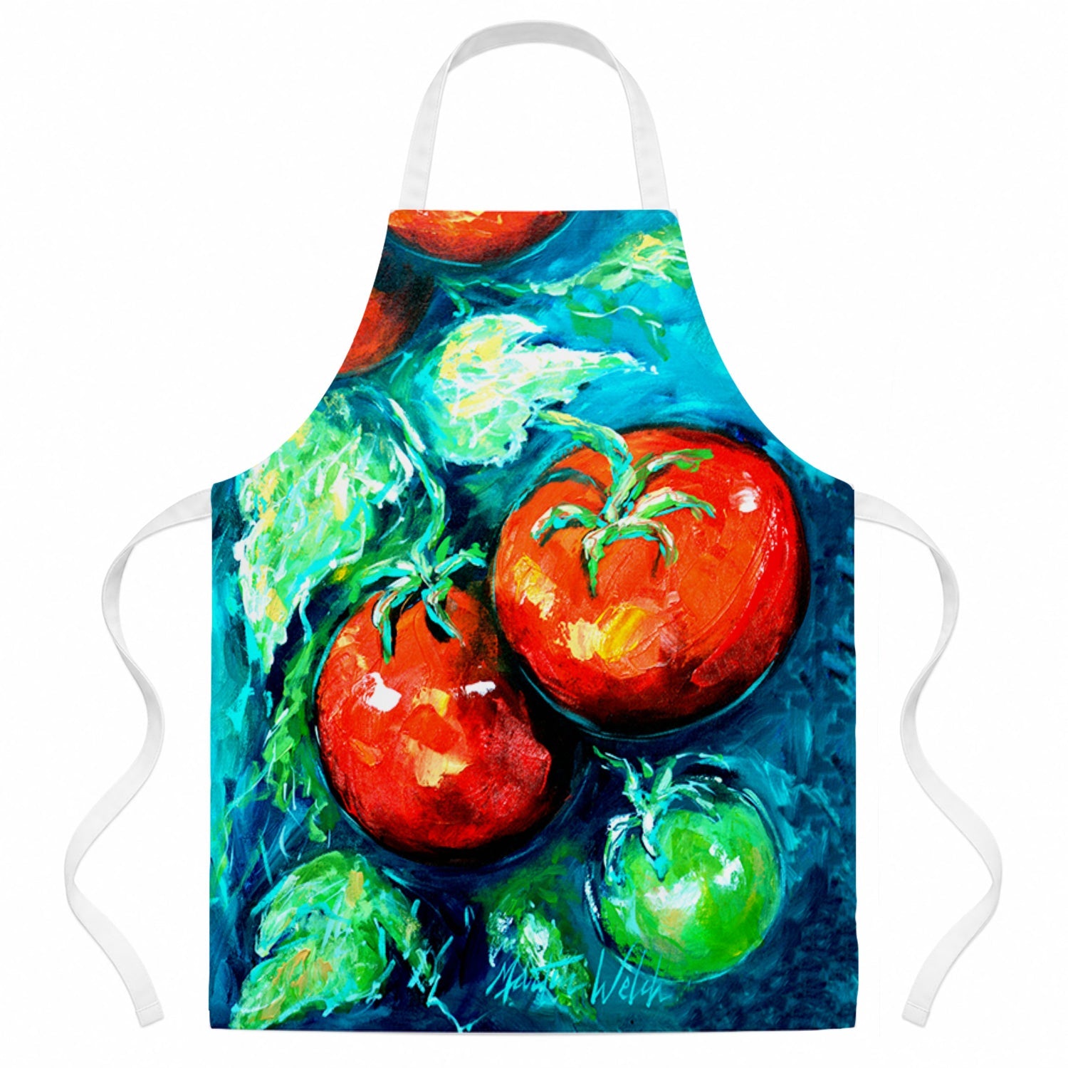 Vegetables - Tomatoes on the vine Apron Cooking Kitchen Server Baking Crafts Gardening for Adult Women Men, Unisex, Large, Multicolor