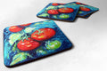 Vegetables - Tomatoes on the vine Foam Coasters Set of 4 Cup Coasters for Indoor Outdoor, Tabletop Protection, Anti Slip, Mouse pad Material