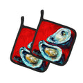 Open up Oyster Pot Holder Set of 2 Heat Resistant Quilted Hot Pads 7.5 x 7.5 Inch, Insulated Kitchen Trivets for Cooking & Baking