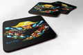 Sand Dance Turtle Foam Coasters Set of 4 Cup Coasters for Indoor Outdoor, Tabletop Protection, Anti Slip, Mouse pad Material