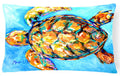 Sand Dance Turtle Decorative Throw Pillow 12x16 Indoor Outdoor Accent Cushion, Fabric Cover with Insert for Sofa, Bed, Porch & Living Room