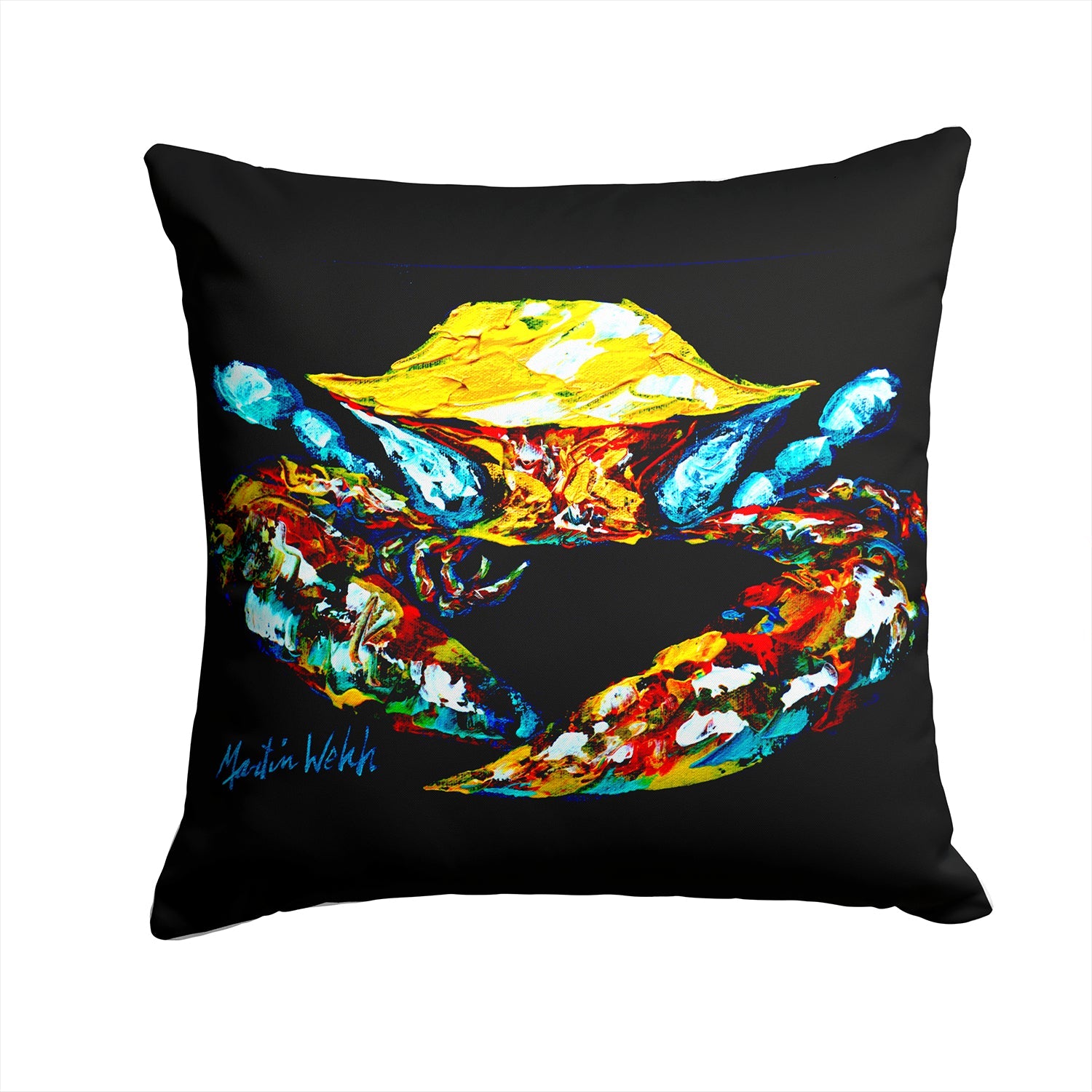 Sand Dance Turtle Decorative Throw Pillow 14x14 Indoor Outdoor Accent Cushion, Fabric Cover with Insert for Sofa, Bed, Porch & Living Room