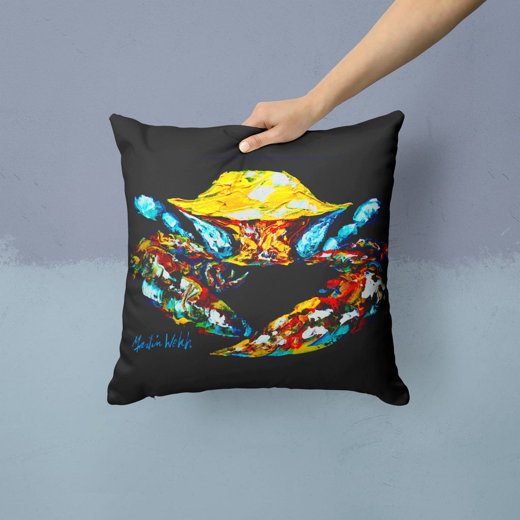 Sand Dance Turtle Decorative Throw Pillow 14x14 Indoor Outdoor Accent Cushion, Fabric Cover with Insert for Sofa, Bed, Porch & Living Room