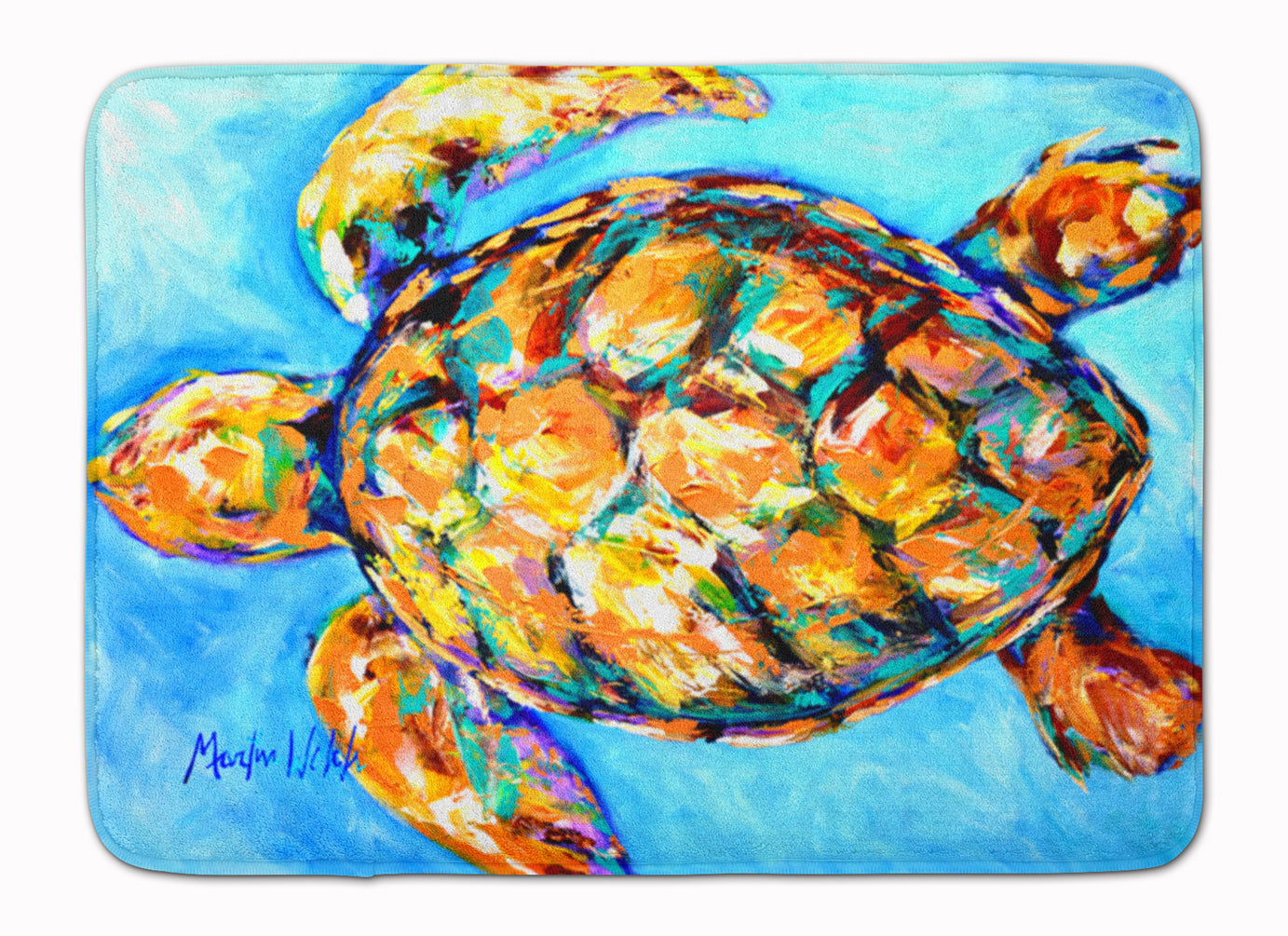 Sand Dance Turtle Memory Foam Kitchen Mat Machine Washable Anti-Fatigue Cushion Comfort Bath or Kitchen Rug