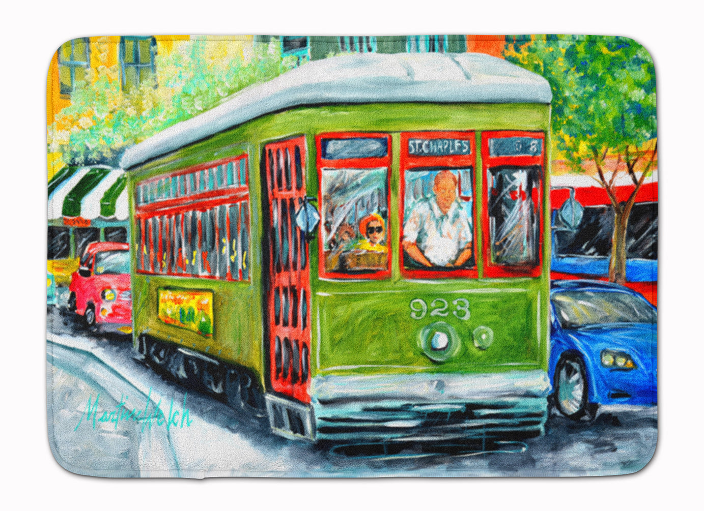 Street Car Memory Foam Kitchen Mat Machine Washable Anti-Fatigue Cushion Comfort Bath or Kitchen Rug