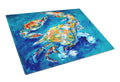 By Chance Crab Cutting Board Tempered Glass Kitchen Cutting Surface, Heat Resistant Chopping, Non-Slip Feet, Food Prep & Serving