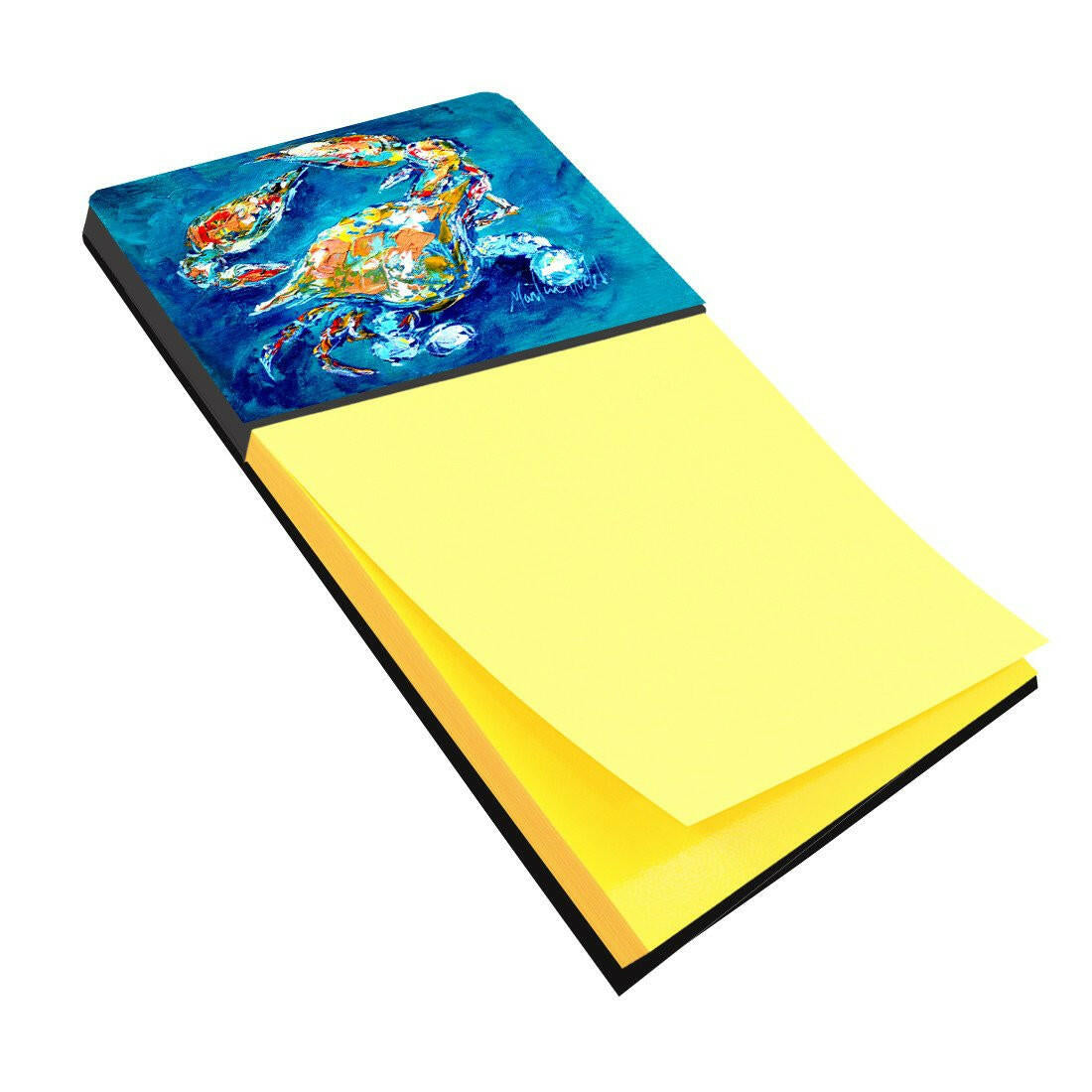 By Chance Crab Watercolor Sticky Note Holder Refillable Dispenser Desk Accessory 3x3 Pad Gift