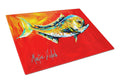 Danny Dolphin Fish Cutting Board Tempered Glass Kitchen Cutting Surface, Heat Resistant Chopping, Non-Slip Feet, Food Prep & Serving