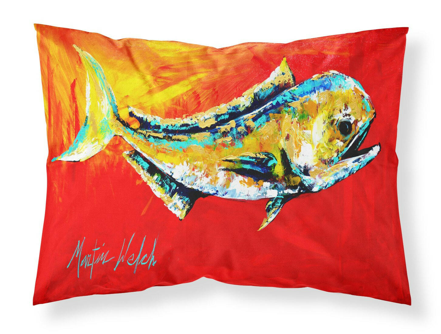 Danny Dolphin Fish Standard Pillowcase Lightweight Super Soft Easy Care Decorative Artwork Pillowcase, Standard