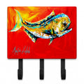 Danny Dolphin Fish Leash or Key Holder Wall Hooks, Coat Rack Wall Mount, for Hanging Keys, Towels, Aprons, Leashes