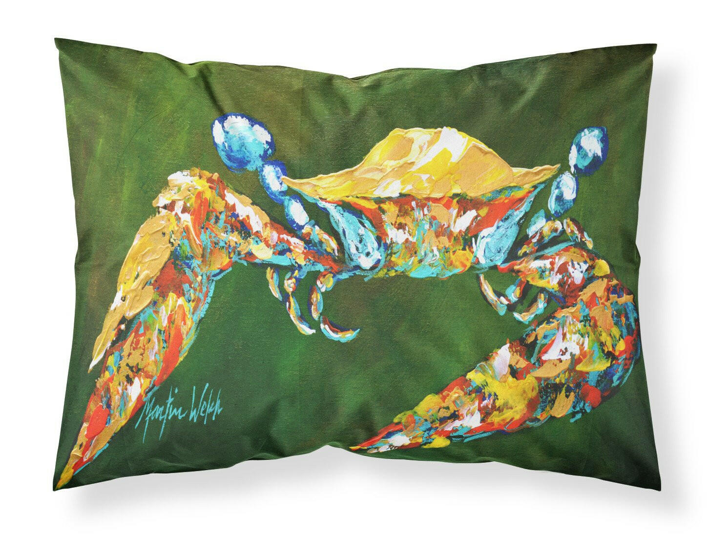 Go Green Crab Standard Pillowcase Lightweight Super Soft Easy Care Decorative Artwork Pillowcase, Standard