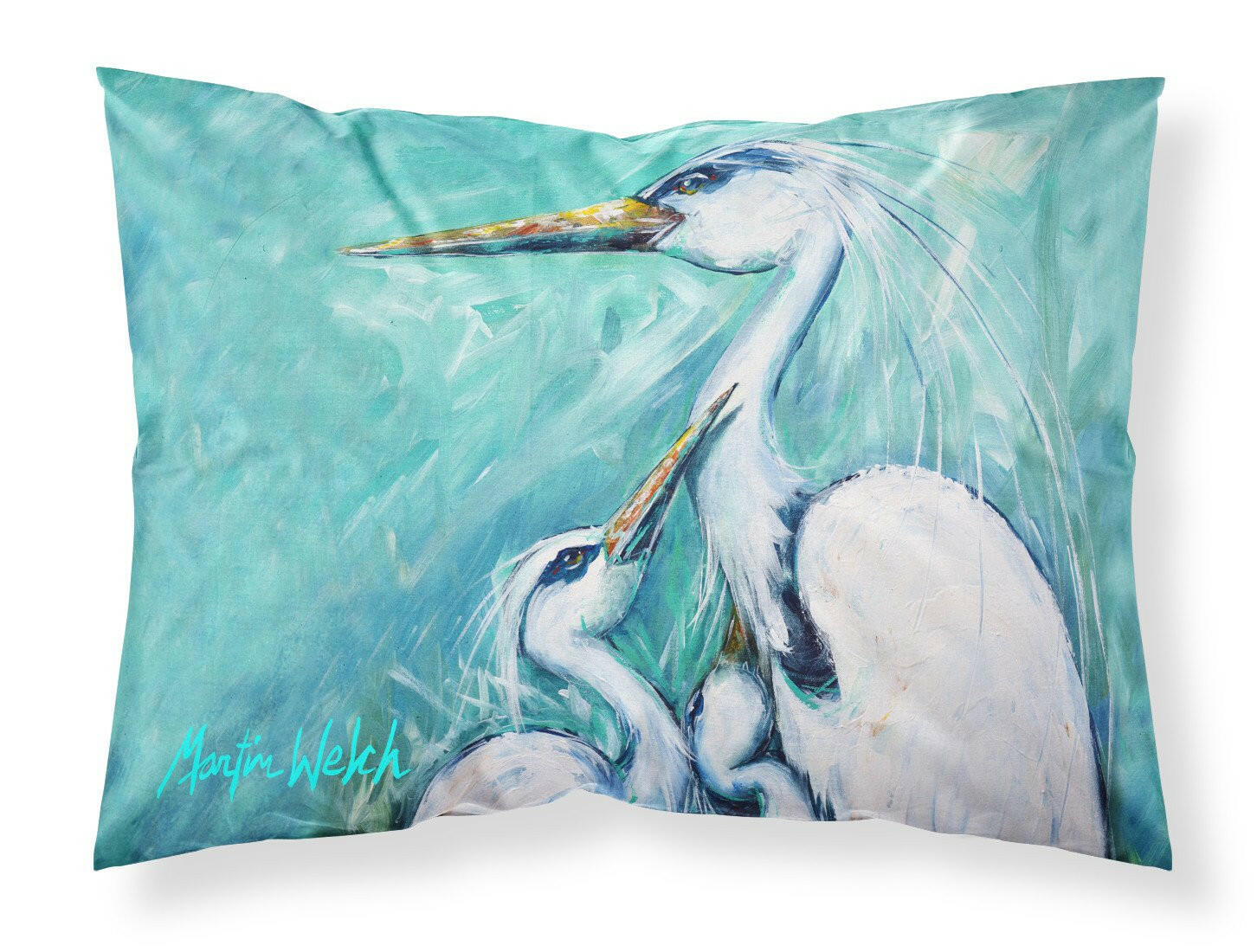 Mother's Love White Crane Standard Pillowcase Lightweight Super Soft Easy Care Decorative Artwork Pillowcase, Standard