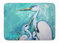 Mother's Love White Crane Memory Foam Kitchen Mat Machine Washable Anti-Fatigue Cushion Comfort Bath or Kitchen Rug