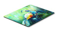 Proud Peacock Green Mouse Pad, Heat Resistant Trivet Hot Pad , Non Slip Rubber Desk Mat, Kitchen Counter Protector, Home Office Decor Gift