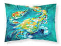By Chance Crab in Aqua blue Standard Pillowcase Lightweight Super Soft Easy Care Decorative Artwork Pillowcase, Standard