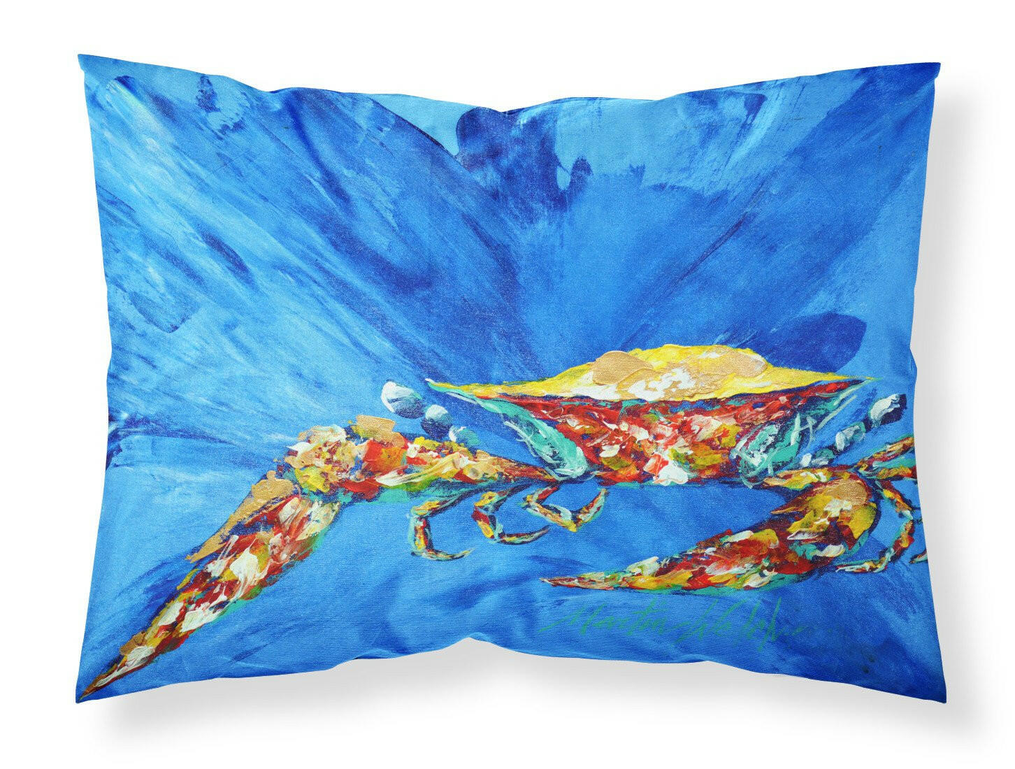 Big Spash Crab in blue Standard Pillowcase Lightweight Super Soft Easy Care Decorative Artwork Pillowcase, Standard