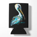 Dressed in Black Pelican Can or Bottle Hugger Cooler Sleeve for Standard 12 oz Cans, Insulated Foam Beer & Soda Can Hugger Reusable