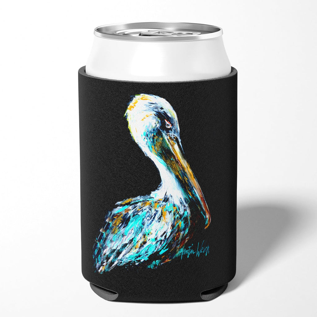 Dressed in Black Pelican Can or Bottle Hugger Cooler Sleeve for Standard 12 oz Cans, Insulated Foam Beer & Soda Can Hugger Reusable