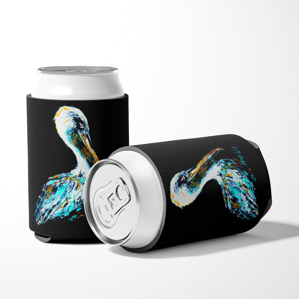 Dressed in Black Pelican Can or Bottle Hugger Cooler Sleeve for Standard 12 oz Cans, Insulated Foam Beer & Soda Can Hugger Reusable
