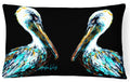 Dressed in Black Pelican Decorative Throw Pillow 12x16 Indoor Outdoor Accent Cushion, Fabric Cover with Insert for Sofa, Bed, Porch & Living Room