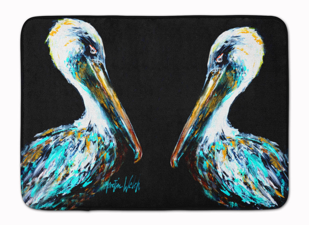 Dressed in Black Pelican Memory Foam Kitchen Mat Machine Washable Anti-Fatigue Cushion Comfort Bath or Kitchen Rug