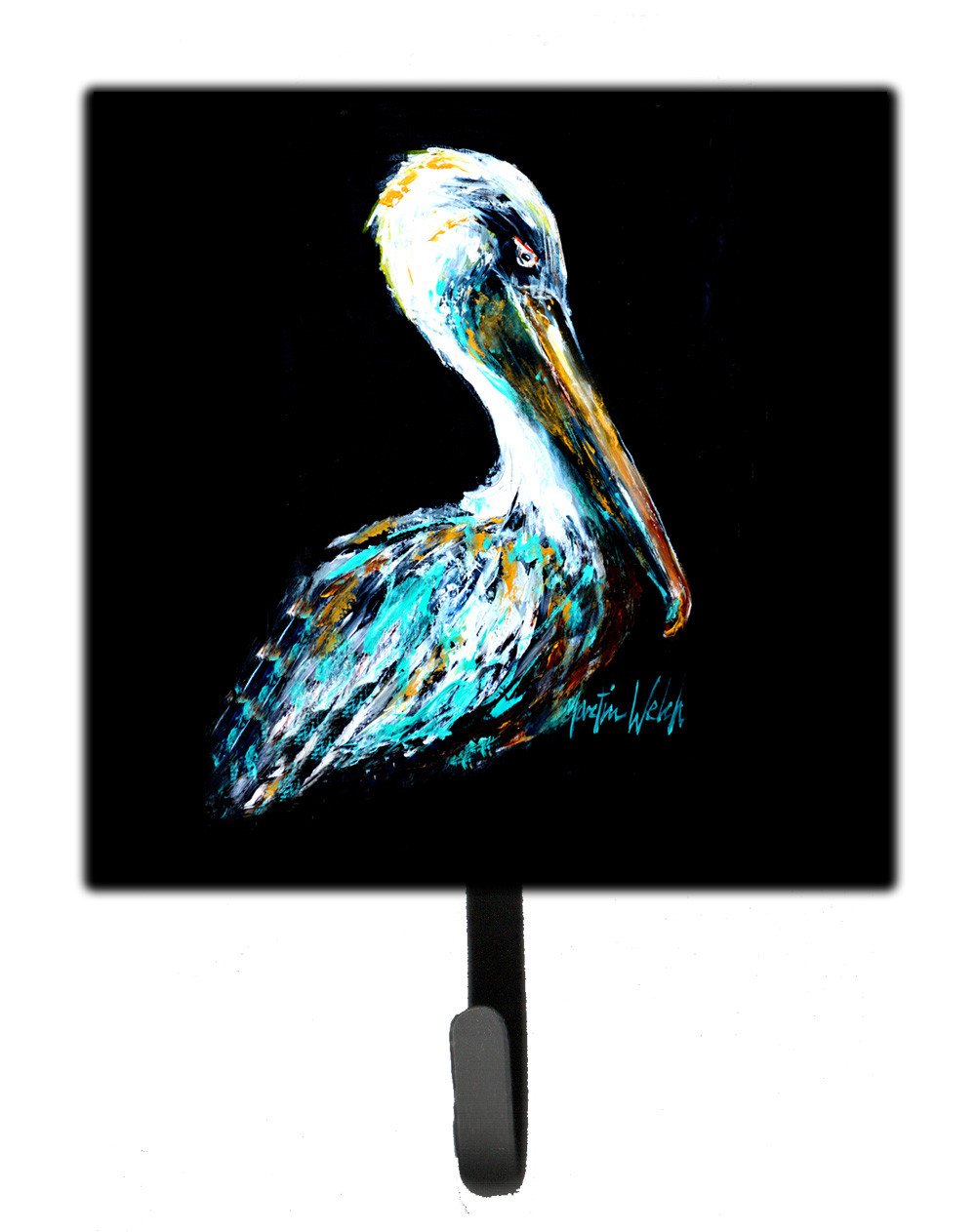 Dressed in Black Pelican Leash or Key Holder Wall Hooks, Key Hooks Holder, Coat Rack Wall Mount, Coat Hooks, Hooks for Hanging Keys, Towels, Aprons, Leashes
