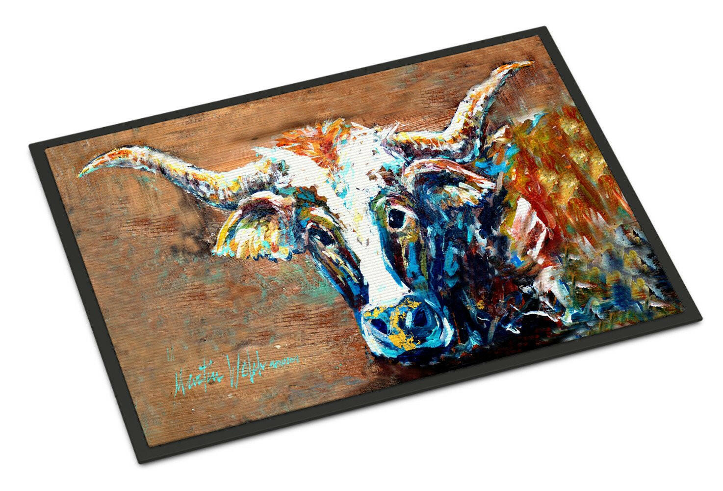 On the Loose Brown Cow Doormat Indoor Outdoor 18H X 27W Front Door Mat Rugs for Entryway, Non Slip Washable