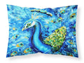 Peacock Straight Up in Blue Standard Pillowcase Lightweight Super Soft Easy Care Decorative Artwork Pillowcase, Standard