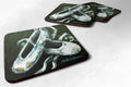 Ballet Golden Toes Foam Coasters Set of 4 Cup Coasters for Indoor Outdoor, Tabletop Protection, Anti Slip, Mouse pad Material