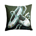Ballet Golden Toes Decorative Throw Pillow 14x14 Indoor Outdoor Accent Cushion, Fabric Cover with Insert for Sofa, Bed, Porch & Living Room
