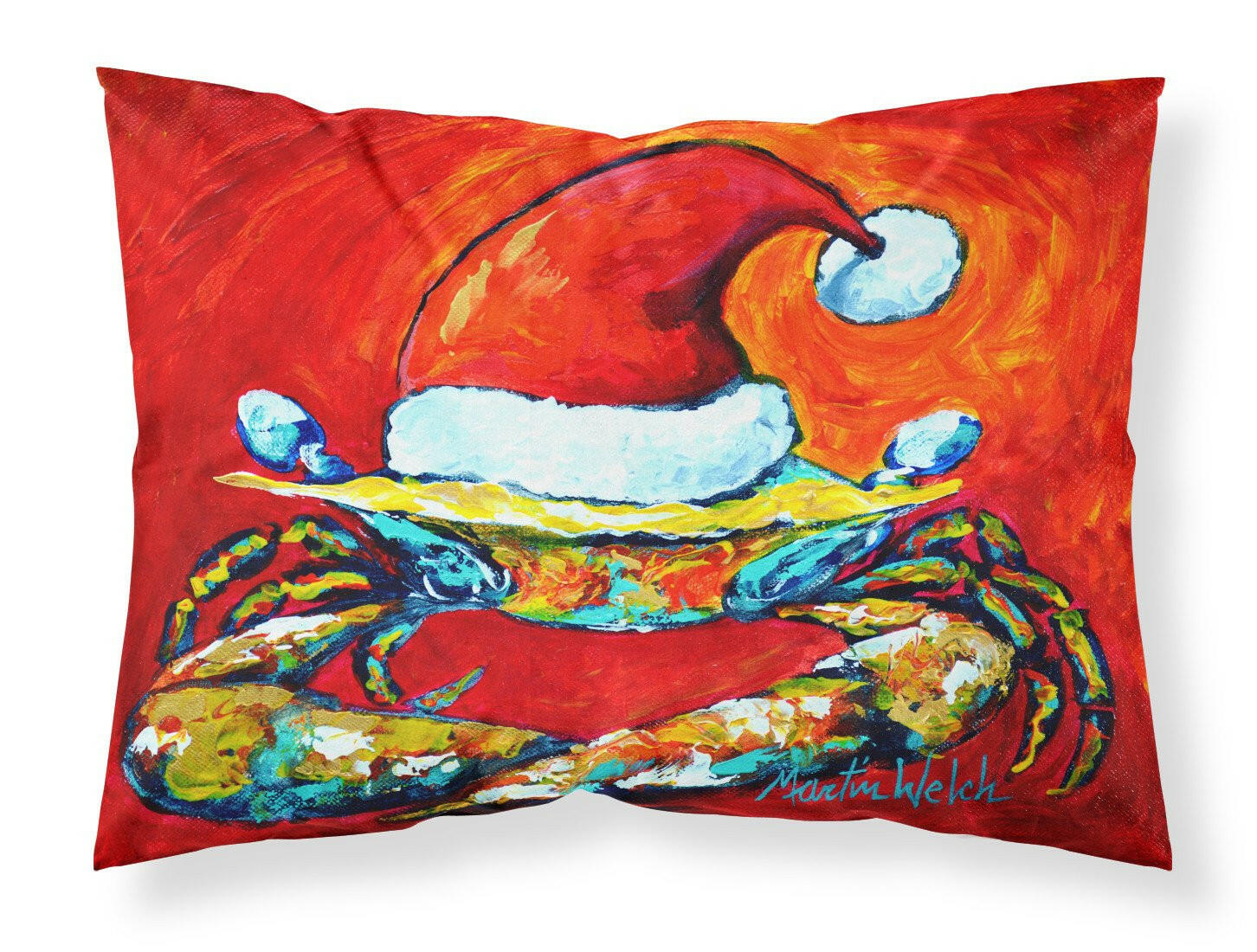Crab in Santa Hat Santa Claws Standard Pillowcase Lightweight Super Soft Easy Care Decorative Artwork Pillowcase, Standard