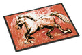 Shadow the Horse in Red Doormat Indoor Outdoor 24H X 36W Front Door Mat Rugs for Entryway, Non Slip Washable Low Pile,
