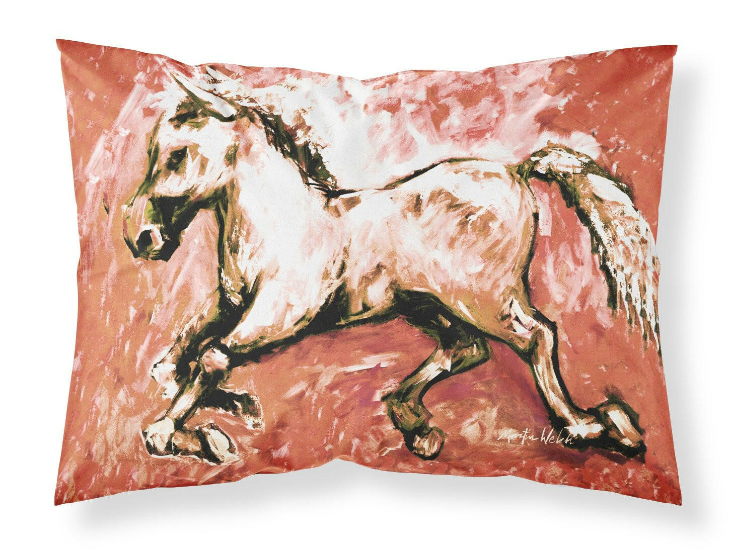 Shadow the Horse in Red Standard Pillowcase Lightweight Super Soft Easy Care Decorative Artwork Pillowcase, Standard