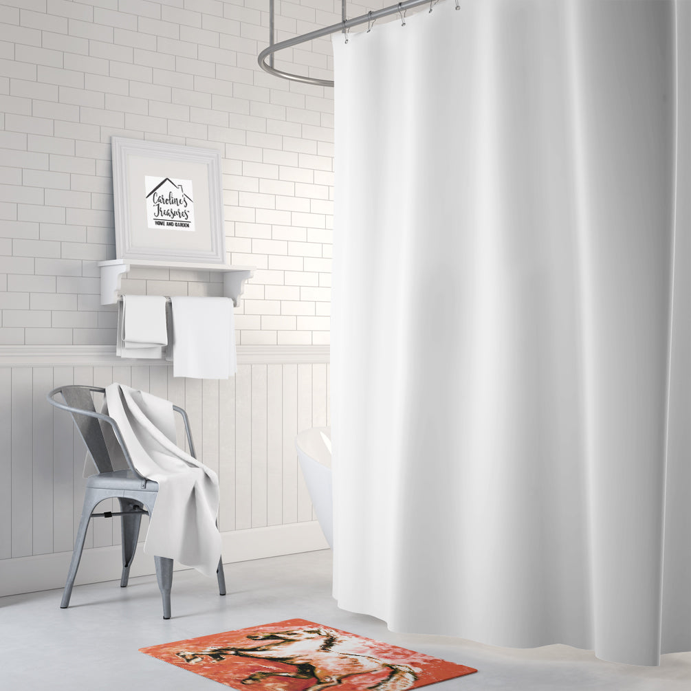 Shadow the Horse in Red Memory Foam Kitchen Mat Machine Washable Anti-Fatigue Cushion Comfort Bath or Kitchen Rug