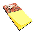 Shadow the Horse in Red Watercolor Sticky Note Holder Refillable Dispenser Desk Accessory 3x3 Pad Gift