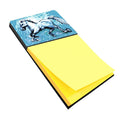 Shadow the Horse in blue Watercolor Sticky Note Holder Refillable Dispenser Desk Accessory 3x3 Pad Gift