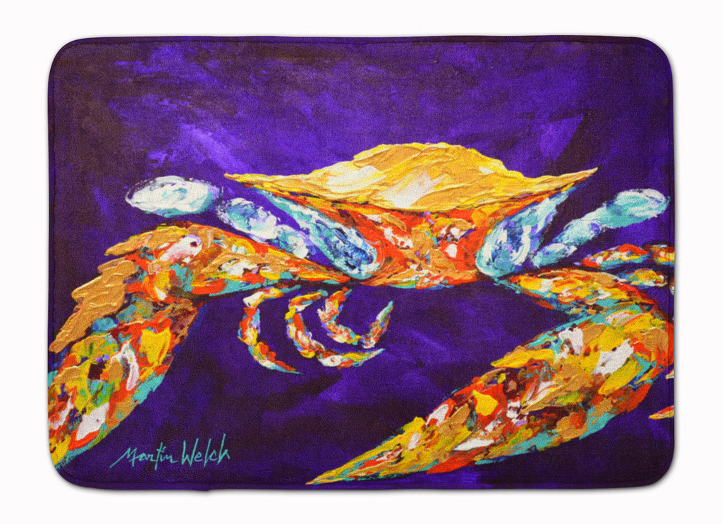 The Right Stuff Crab in Purple Memory Foam Kitchen Mat Machine Washable Anti-Fatigue Cushion Comfort Bath or Kitchen Rug