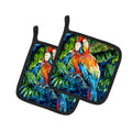 Fiddler Crab Pot Holder Set of 2 Heat Resistant Quilted Hot Pads 7.5 x 7.5 Inch, Insulated Kitchen Trivets for Cooking & Baking