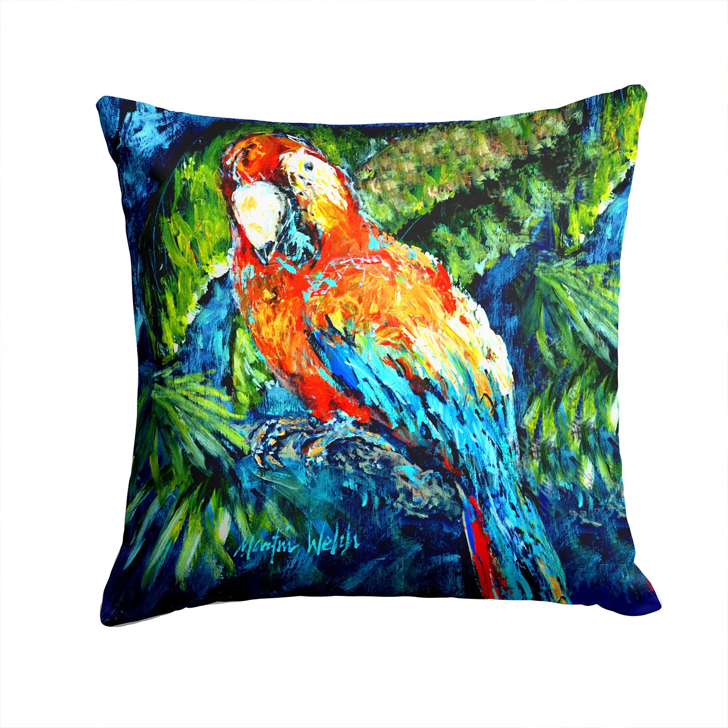 Fiddler Crab Decorative Throw Pillow 14x14 Indoor Outdoor Accent Cushion, Fabric Cover with Insert for Sofa, Bed, Porch & Living Room