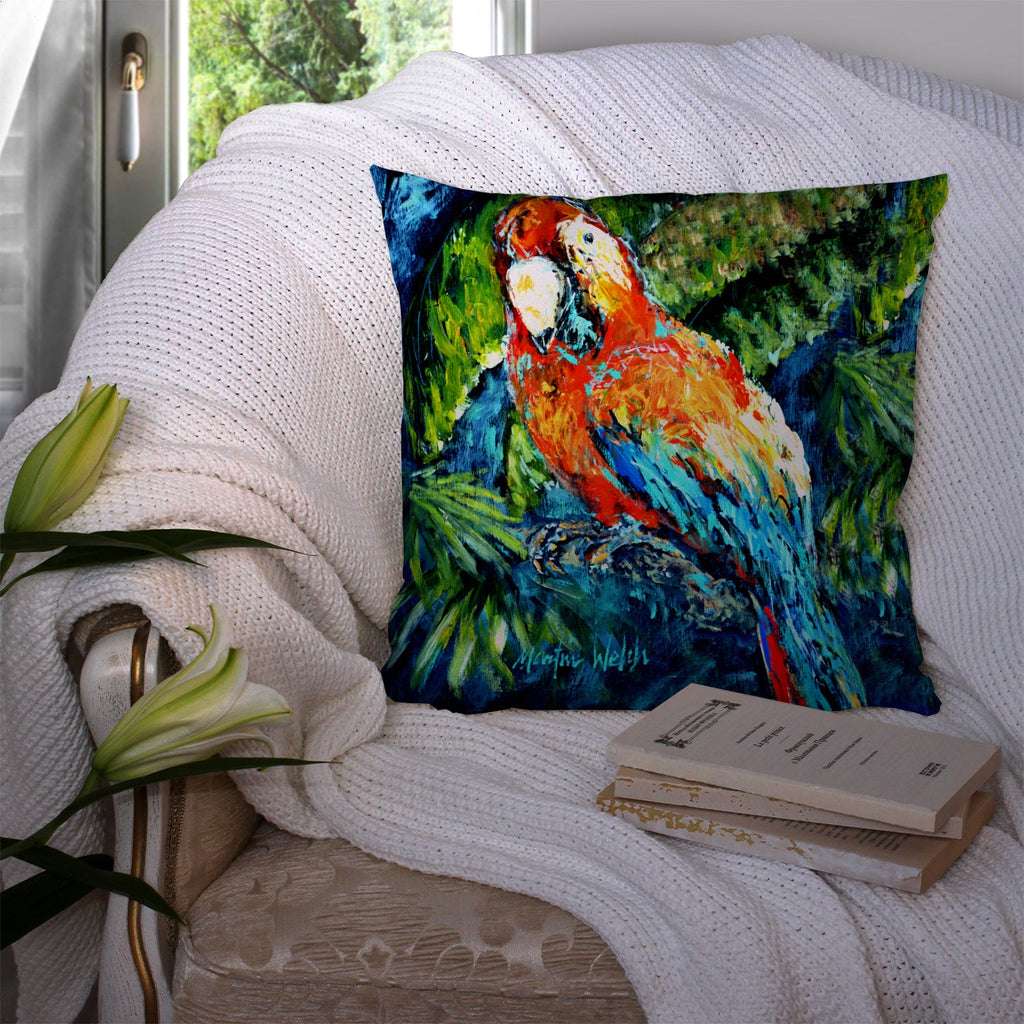 Fiddler Crab Decorative Throw Pillow 14x14 Indoor Outdoor Accent Cushion, Fabric Cover with Insert for Sofa, Bed, Porch & Living Room