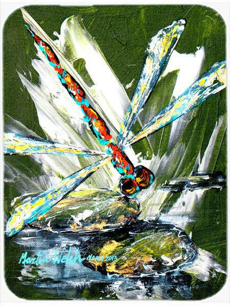 Bug Eye Dragonfly Cutting Board Tempered Glass Kitchen Cutting Surface, Heat Resistant Chopping, Non-Slip Feet, Food Prep & Serving