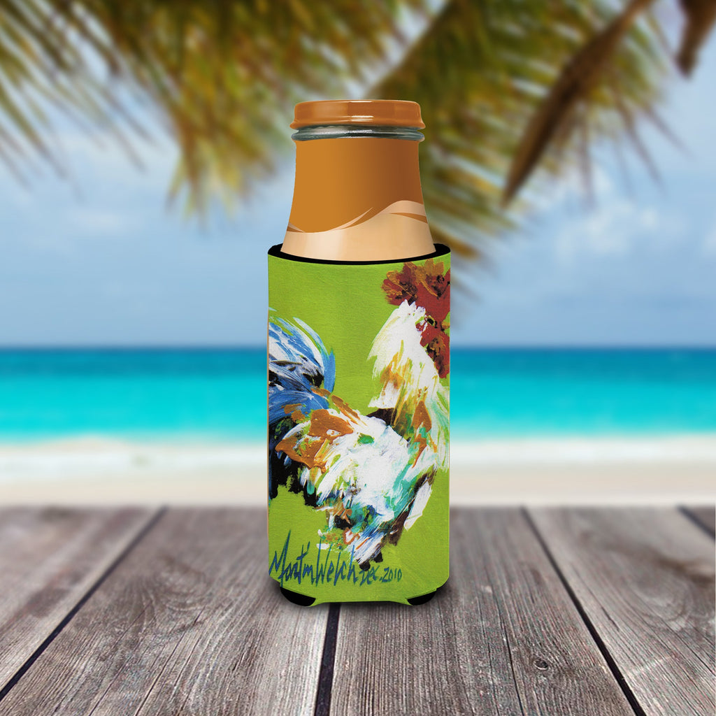Boss Rooster Slim Can Hugger , Insulated Foam Hugger for 12 oz Slim Cans, Beer Bottles & Water Bottles, Printed in USA