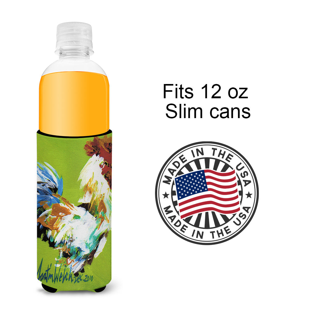 Boss Rooster Slim Can Hugger , Insulated Foam Hugger for 12 oz Slim Cans, Beer Bottles & Water Bottles, Printed in USA