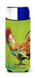 Cockadoo Rooster Slim Can Hugger , Insulated Foam Hugger for 12 oz Slim Cans, Beer Bottles & Water Bottles, Printed in USA
