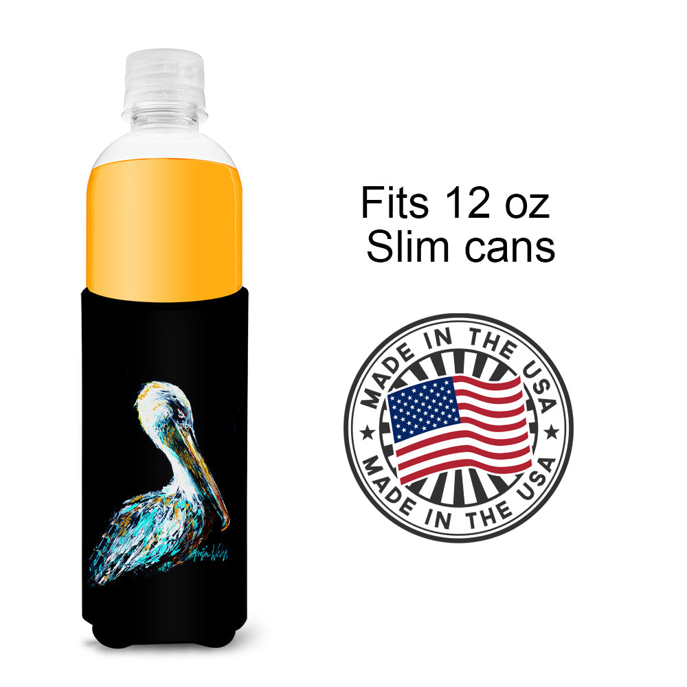 Dressed in Black Pelican Slim Can Hugger , Insulated Foam Hugger for 12 oz Slim Cans, Beer Bottles & Water Bottles, Printed in USA
